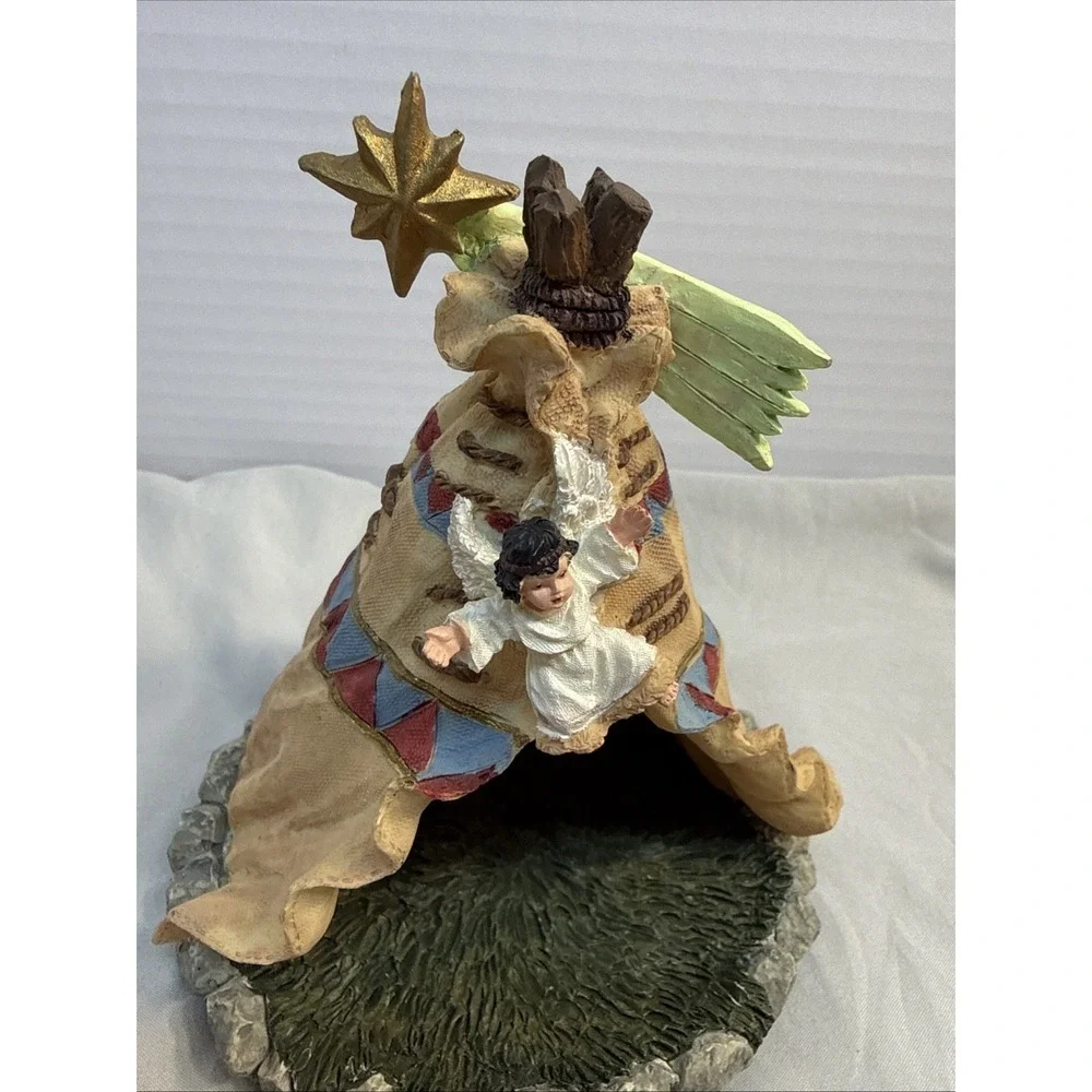 Vintage 1992 House of Lloyd Native American Nativity Teepee Creche Replacement
